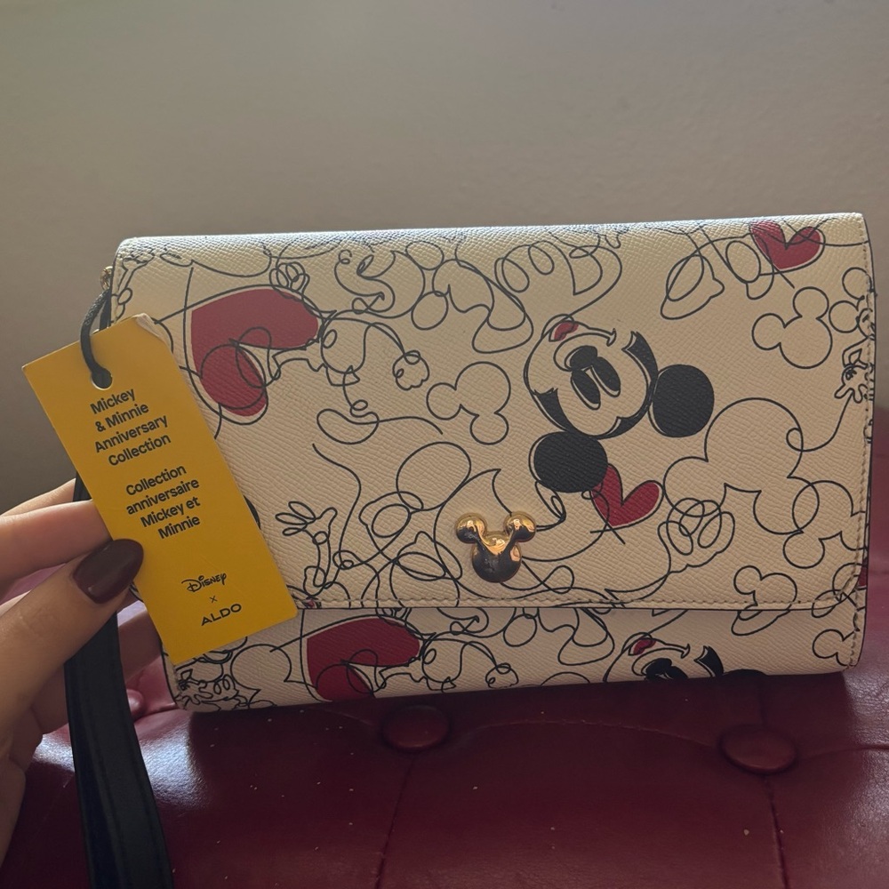 Aldo Disney Mickey & Minnie Patterned Clutch